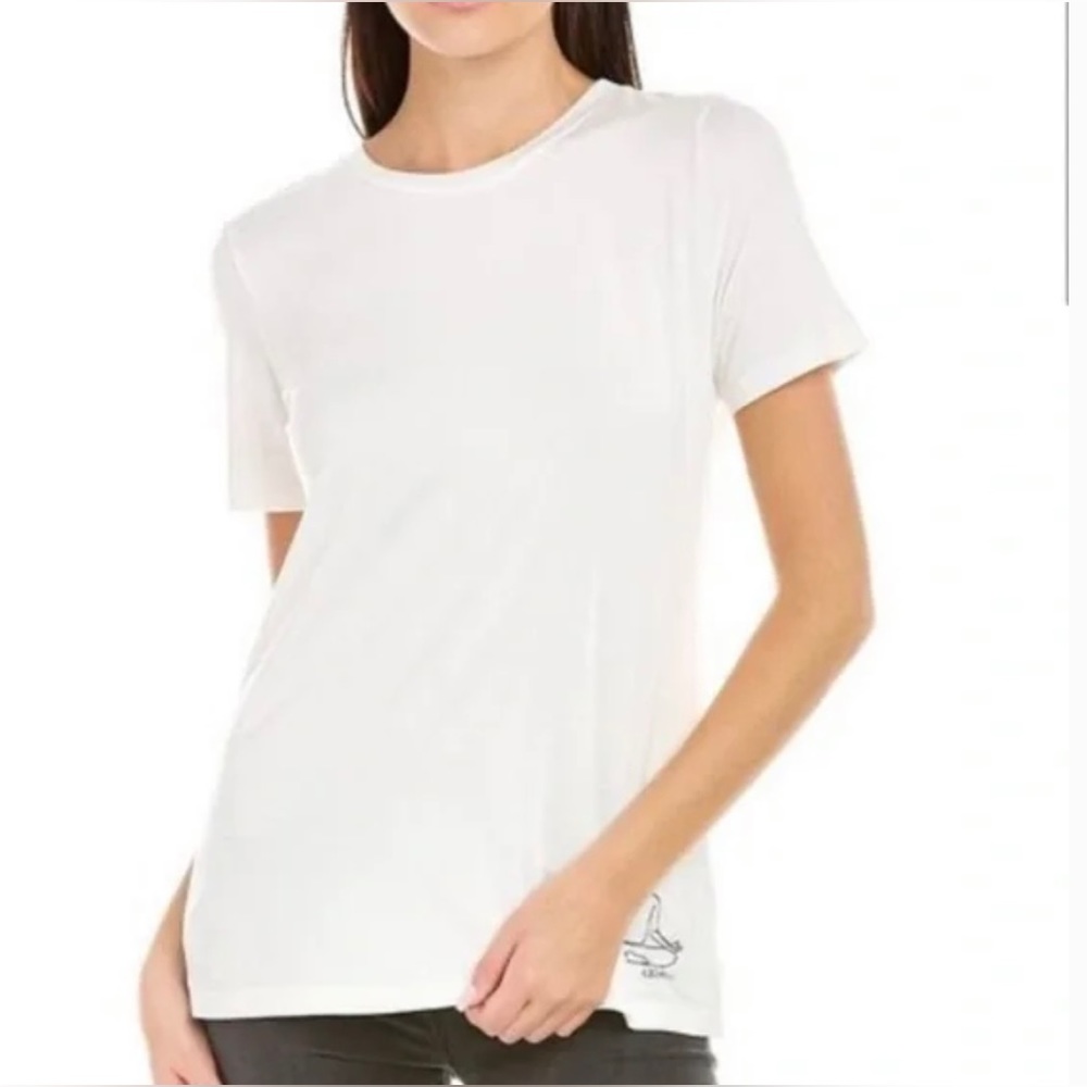 Johnny Was Calme NWT Yoga Embroidered Crewneck Tee Size XL